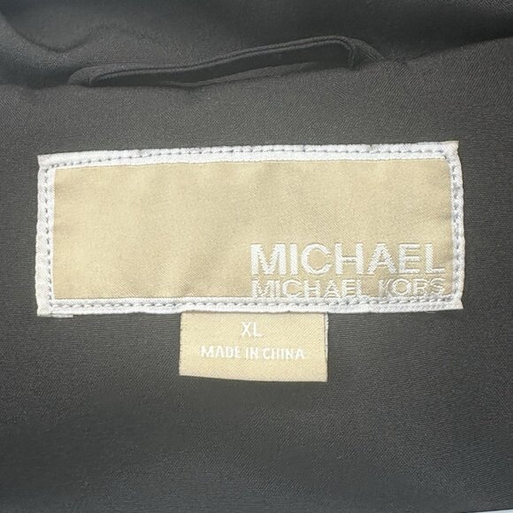 Michael Michael Kors Jacket Size XL Black Full Hidden Zipper Button Quilted Coat - Picture 14 of 14